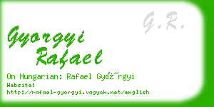 gyorgyi rafael business card